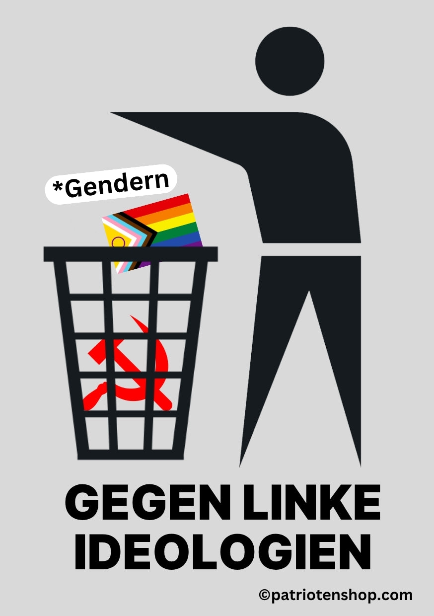 "Gegen Linke Ideologien": 10 - 300 Sticker (Premium-Qualität)