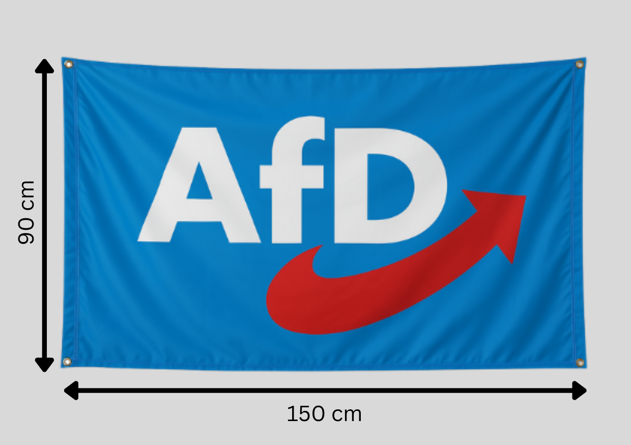 Afd Flagge mit vier Messing-Ösen