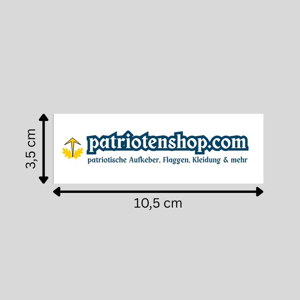 "Patriotenshop.com" (Werbung für uns): 10 - 300 Sticker (Premium-Qualität)
