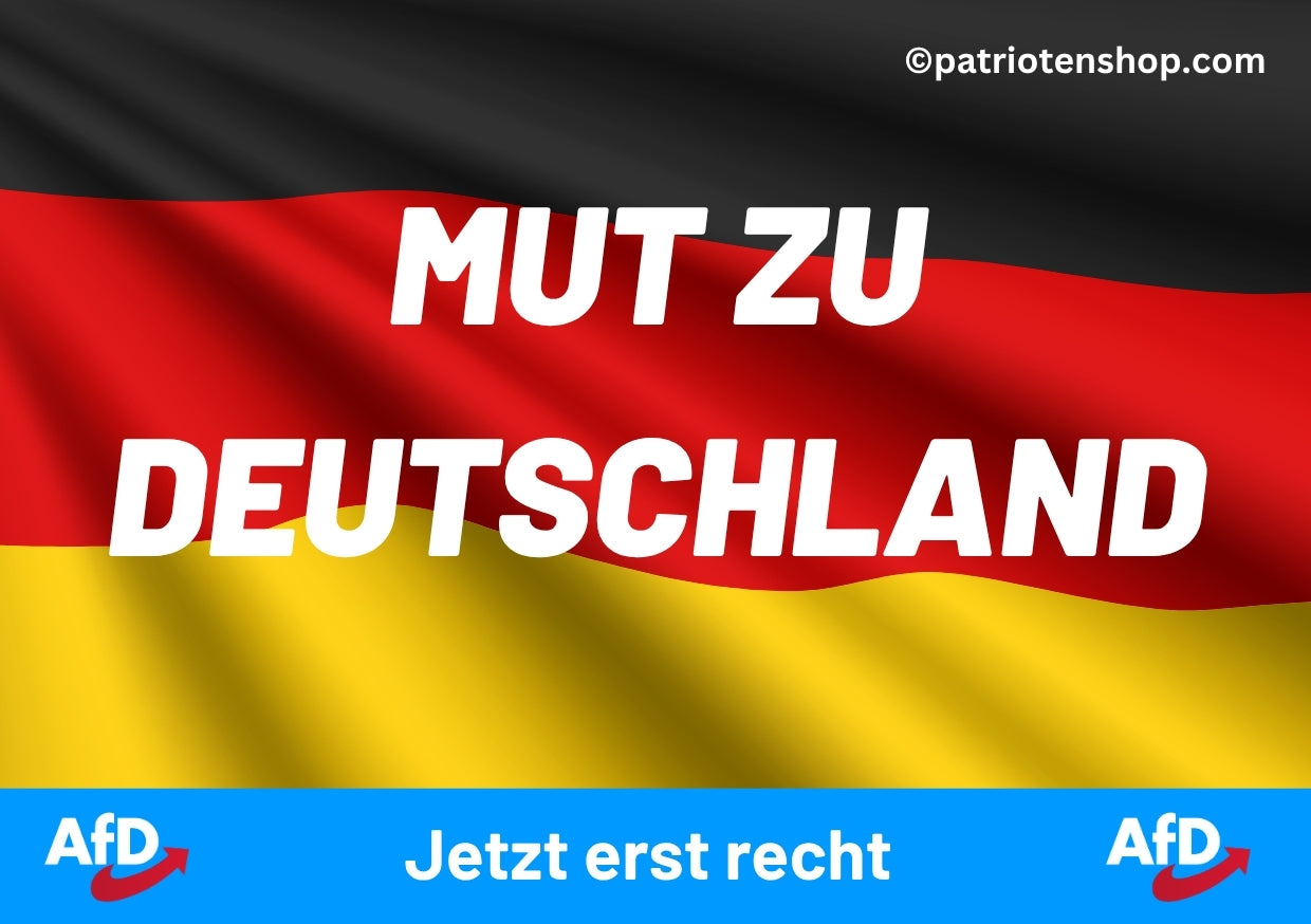 "Mut zu Deutschland": 10 - 300 Sticker (Premium-Qualität)