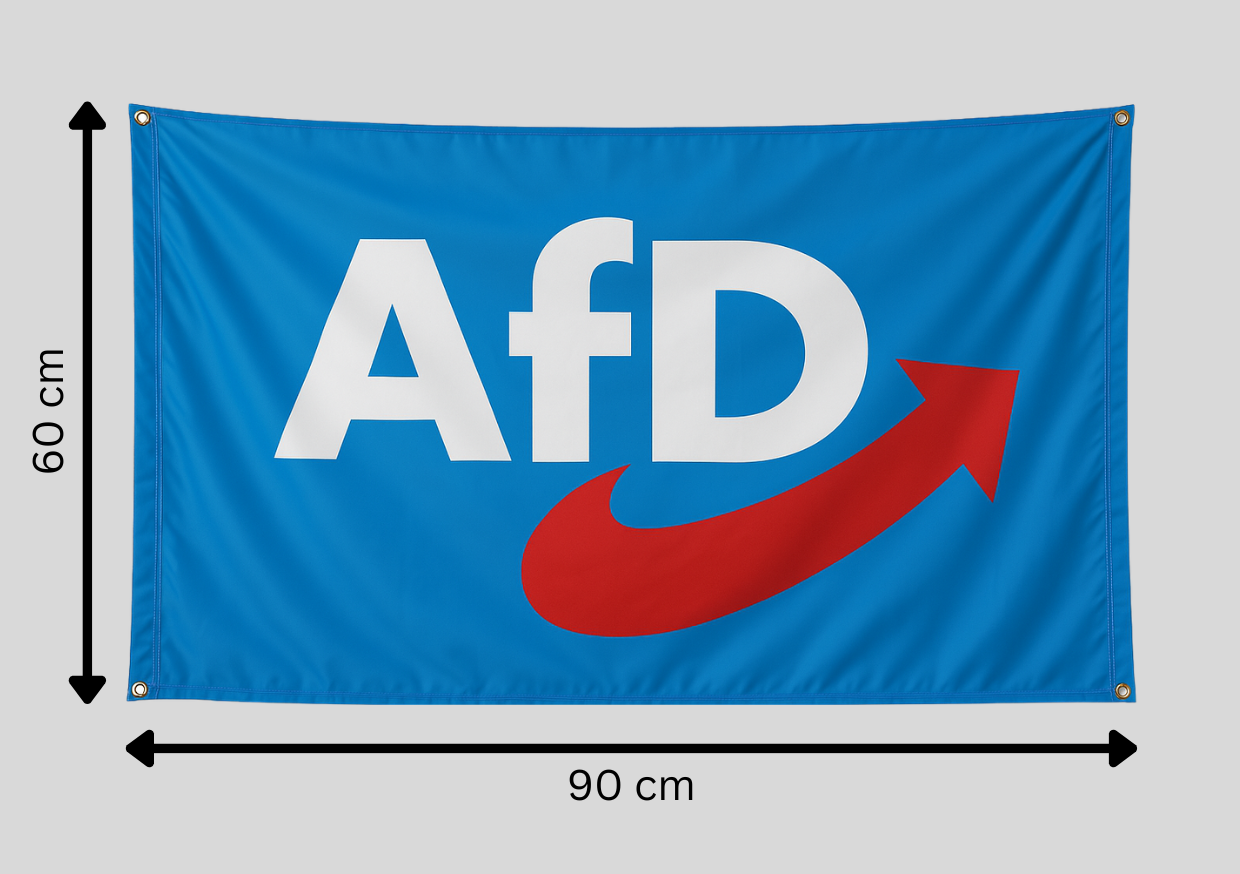 Afd Flagge mit vier Messing-Ösen