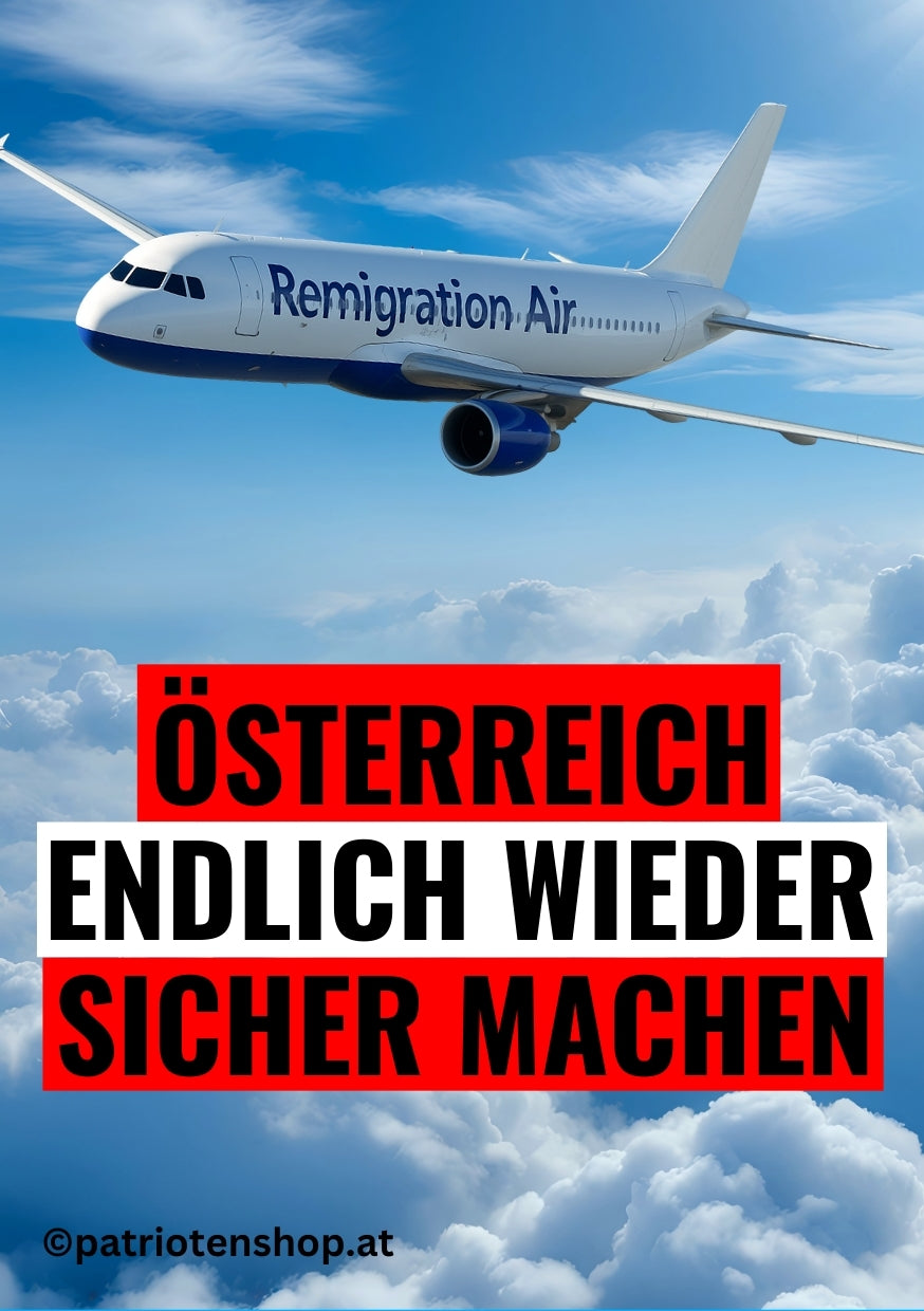 "Österreich endlich wieder sicher machen": 10 - 300 Sticker (Premium-Qualität)