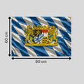 Bayerische Flagge mit zwei Messing-Ösen
