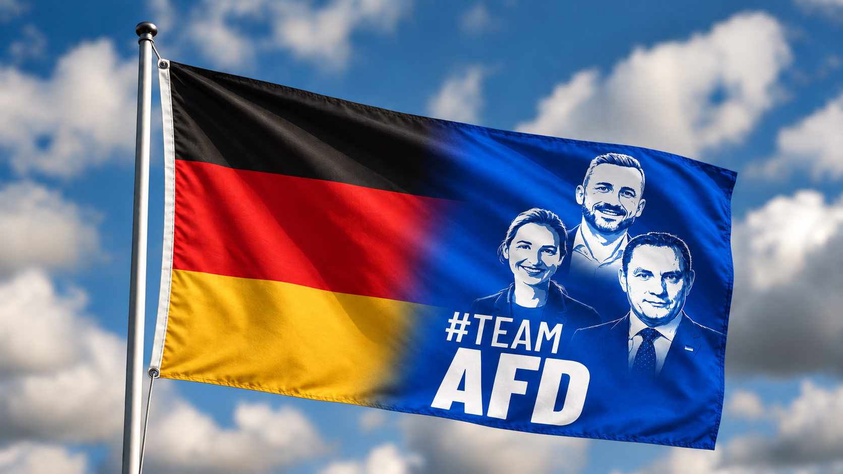 #TeamAFD Flagge | 90x60cm oder 150x90cm mit 4 Ösen