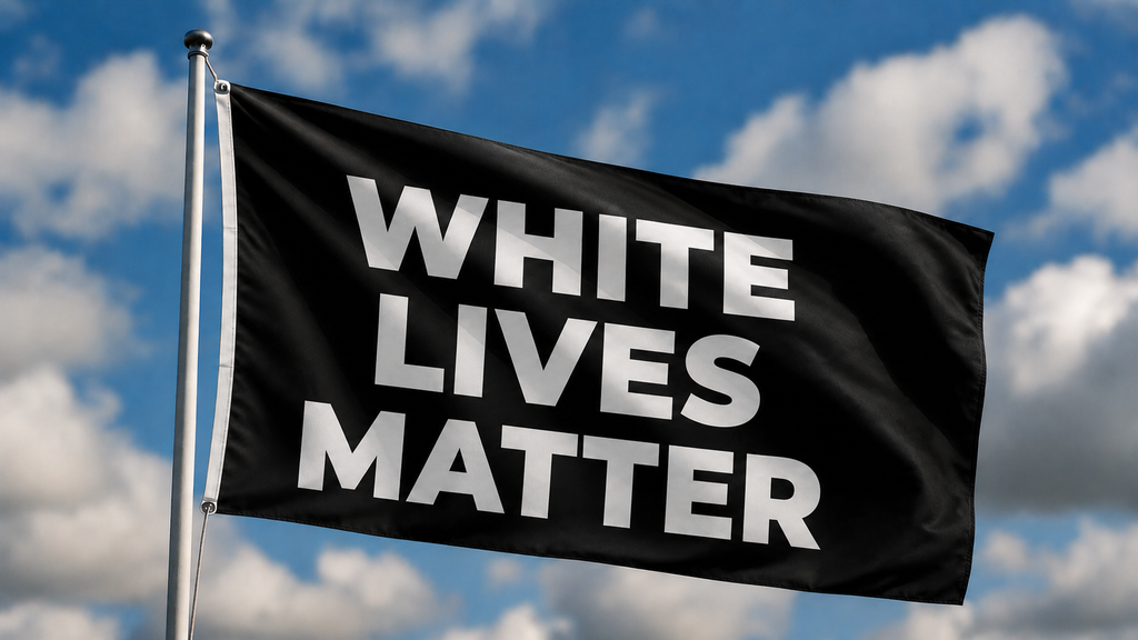 "WHITE LIVES MATTER" Flagge | 90x60cm oder 150x90cm