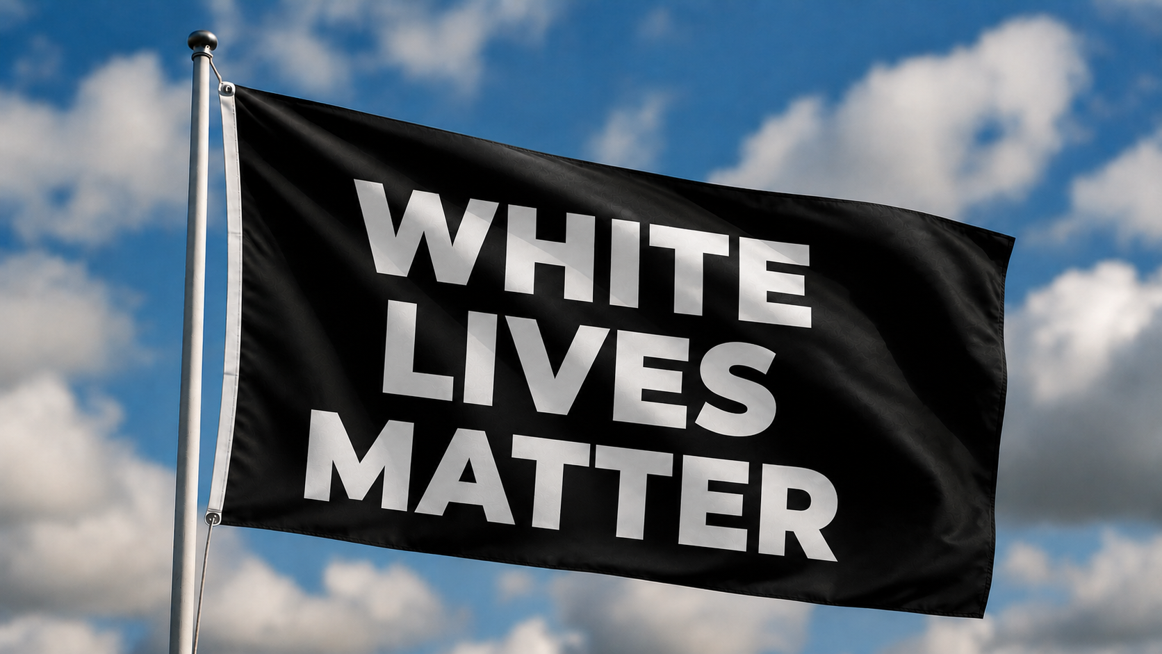 "WHITE LIVES MATTER" Flagge | 90x60cm oder 150x90cm