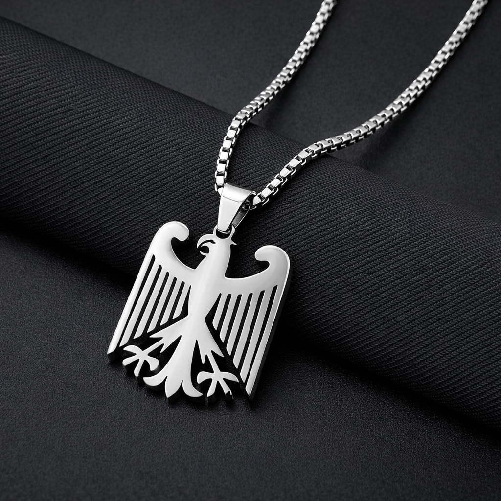 XXL STOLZ-Kette nur Deutschland-Adler (5cm Anhänger) | 🐣 Oster-Aktion