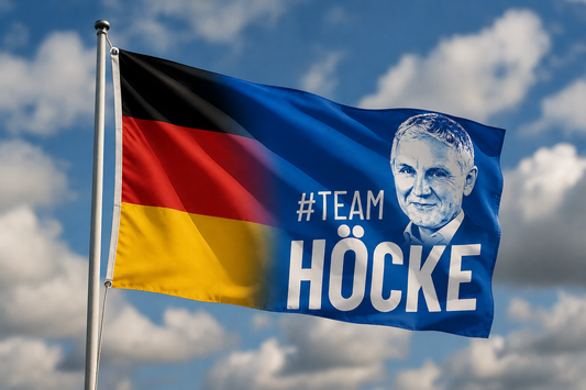 #TeamHöcke Flagge mit vier Messing-Ösen
