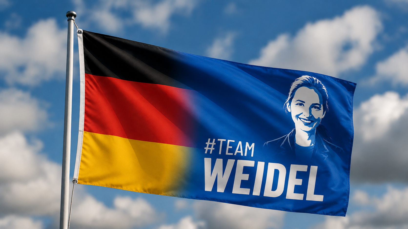 #TeamWeidel Flagge | 90x60cm oder 150x90cm