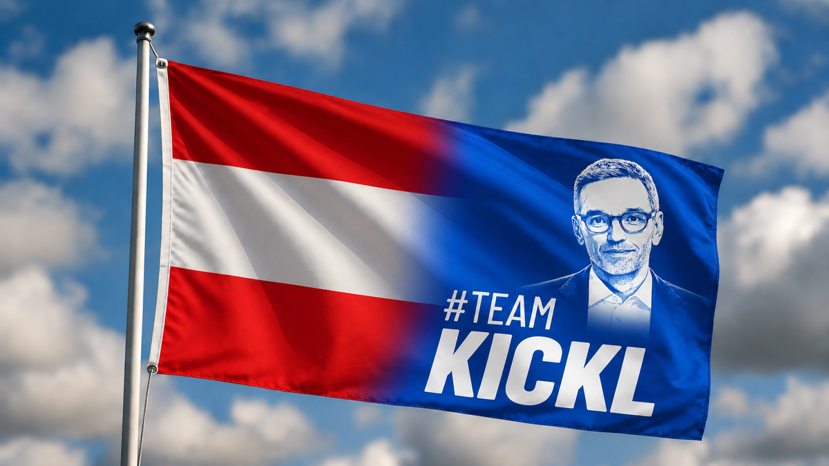 NEU: #TeamKickl Flagge | 90x60cm oder 150x90cm mit 4 Ösen