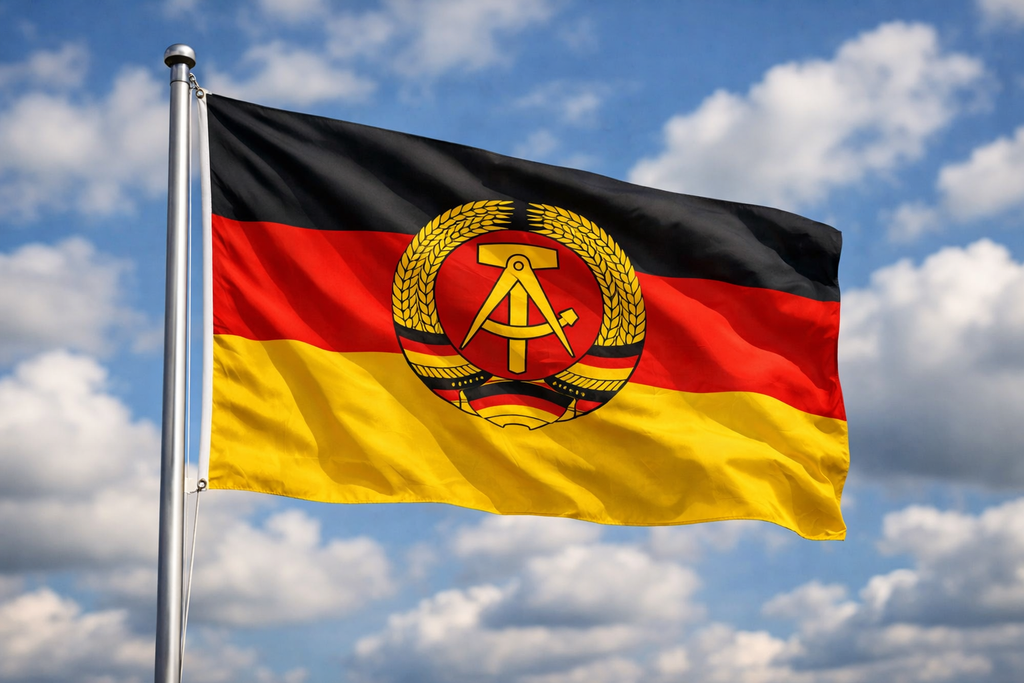 DDR-Flagge mit zwei Messing-Ösen