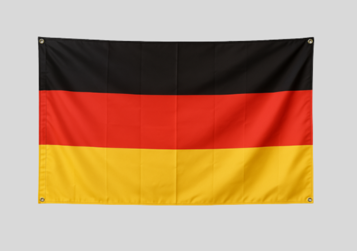 Deutschland-Flagge mit vier Messing-Ösen