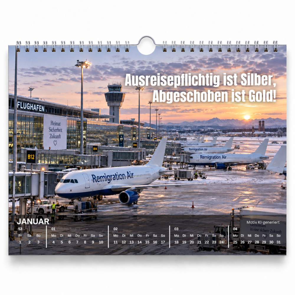 STRENG Limitiert: "12 Monate Deutschland - Aber Normal" Kalender 2027 A3/A4