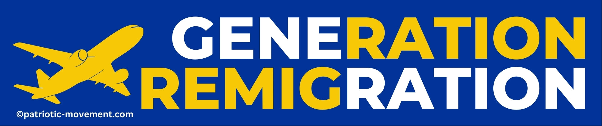 "GENERATION REMIGRATION": 10 - 300 stickers (Premium Qualität)