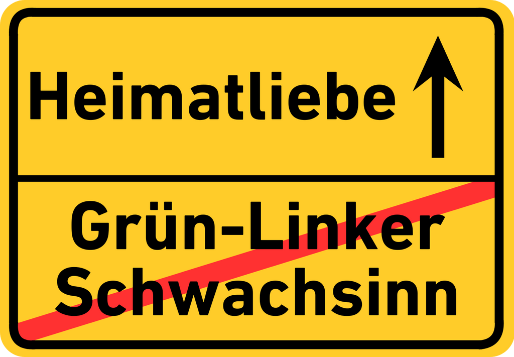 Ortsschild "Heimatliebe": 10 - 300 Sticker (Premium-Qualität)