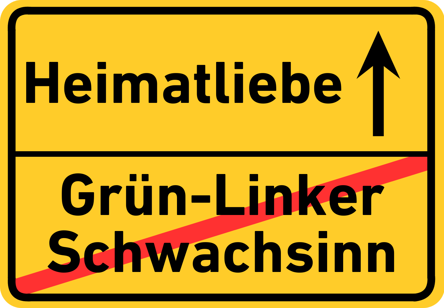 Ortsschild "Heimatliebe": 10 - 300 Sticker (Premium-Qualität)
