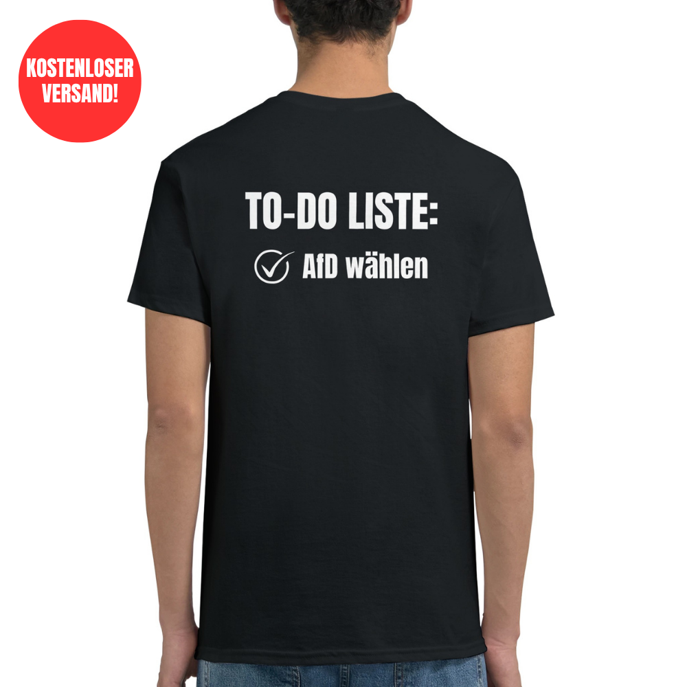 "TO-DO LISTE" (BACKPRINT) Unisex-T-Shirt