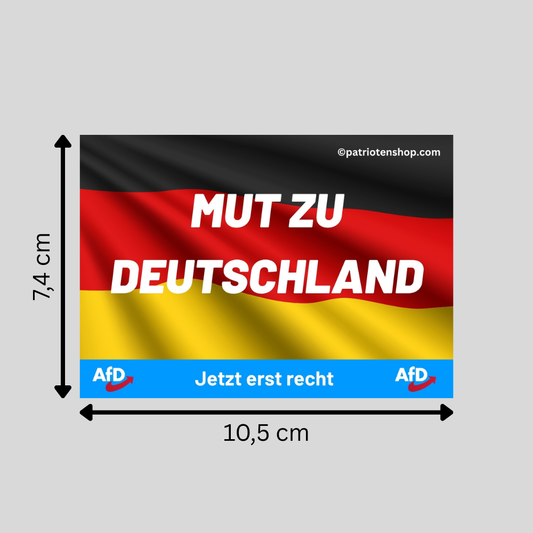 "Mut zu Deutschland": 10 - 300 Sticker (Premium-Qualität)
