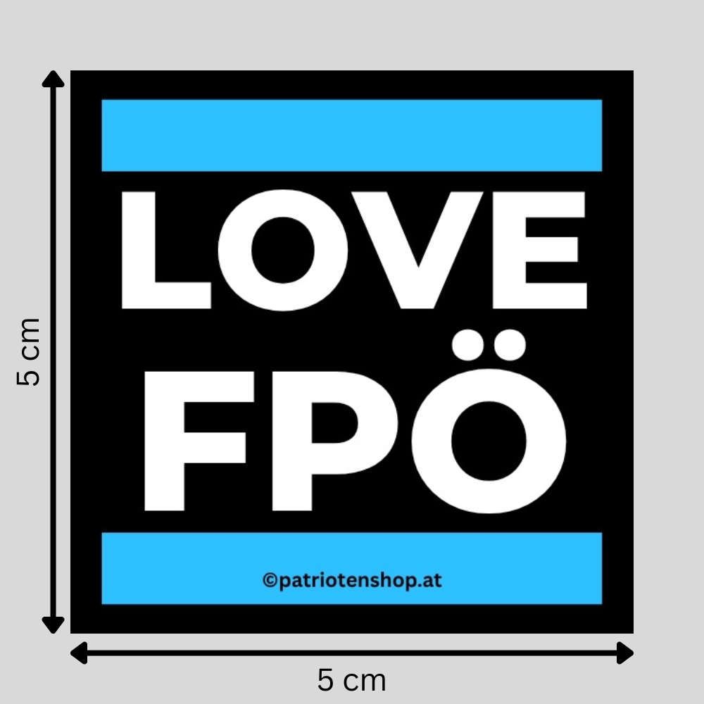 "LOVE FPÖ": 10 - 300 Sticker (Premium-Qualität)