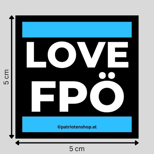 "LOVE FPÖ": 10 - 300 Sticker (Premium-Qualität)