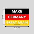 "Make Germany Great Again": 10 - 300 Sticker (Premium-Qualität)