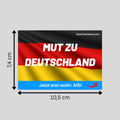 NEU: "Mut zu Deutschland": 10 - 300 Sticker (Premium-Qualität)
