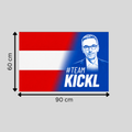 NEU: #TeamKickl Flagge | 90x60cm oder 150x90cm mit 4 Ösen