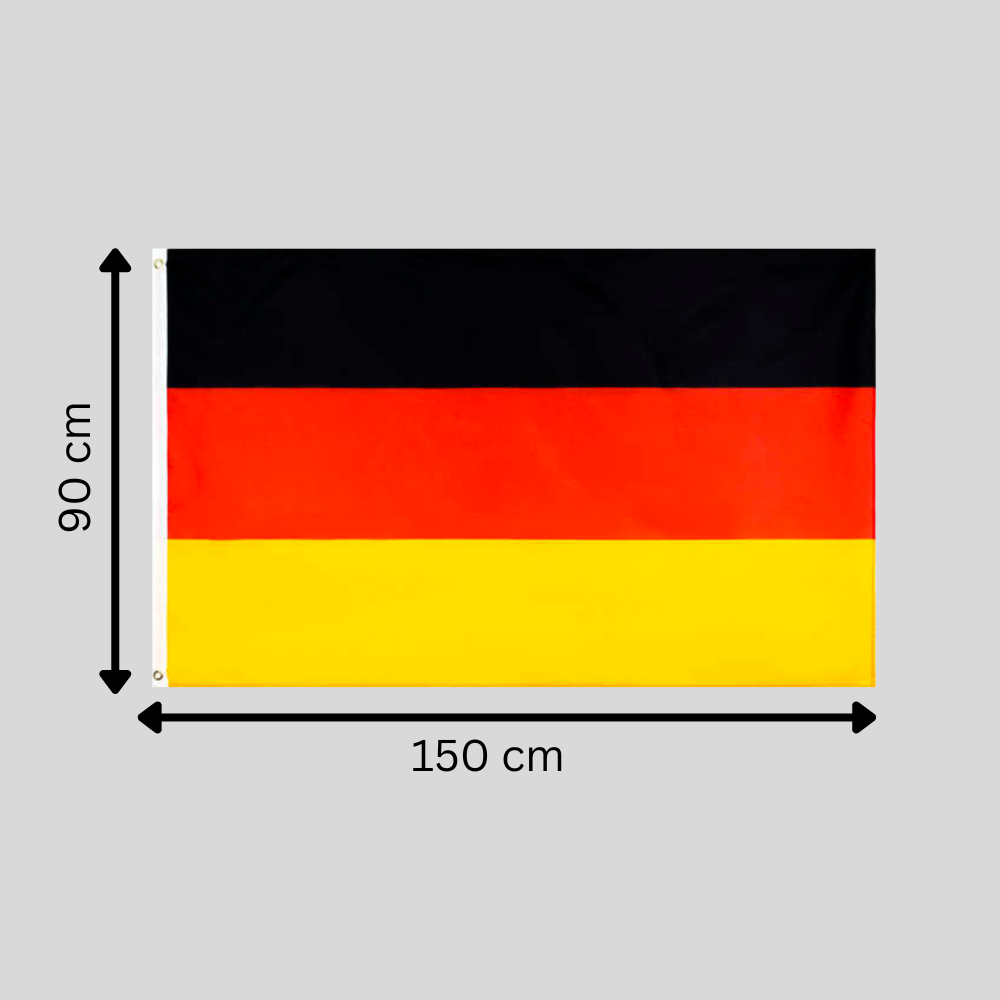 Deutschland-Flagge mit zwei Messing-Ösen