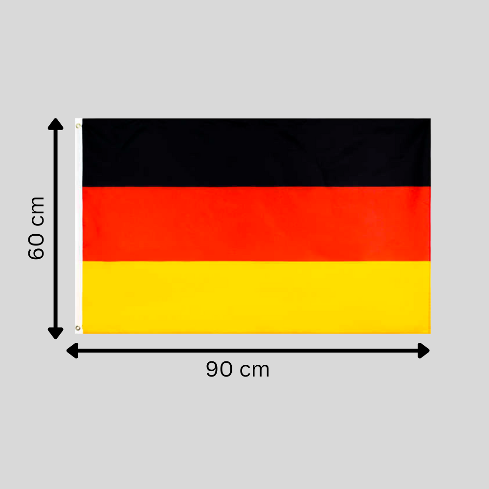 Deutschland-Flagge mit zwei Messing-Ösen