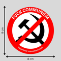 "FUCK COMMUNISM": 10 - 300 stickers (Premium Qualität)