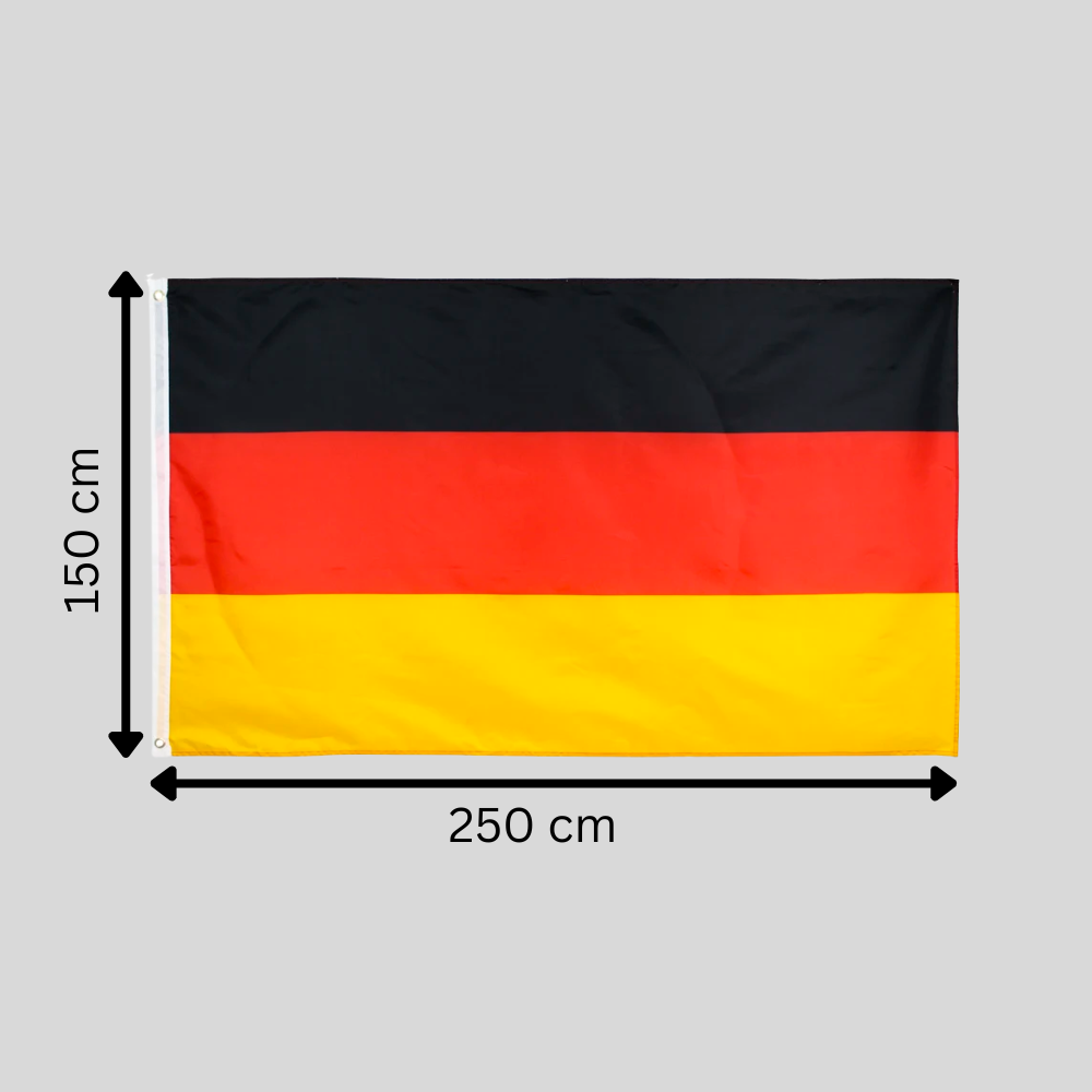 Deutschland-Flagge mit zwei Messing-Ösen