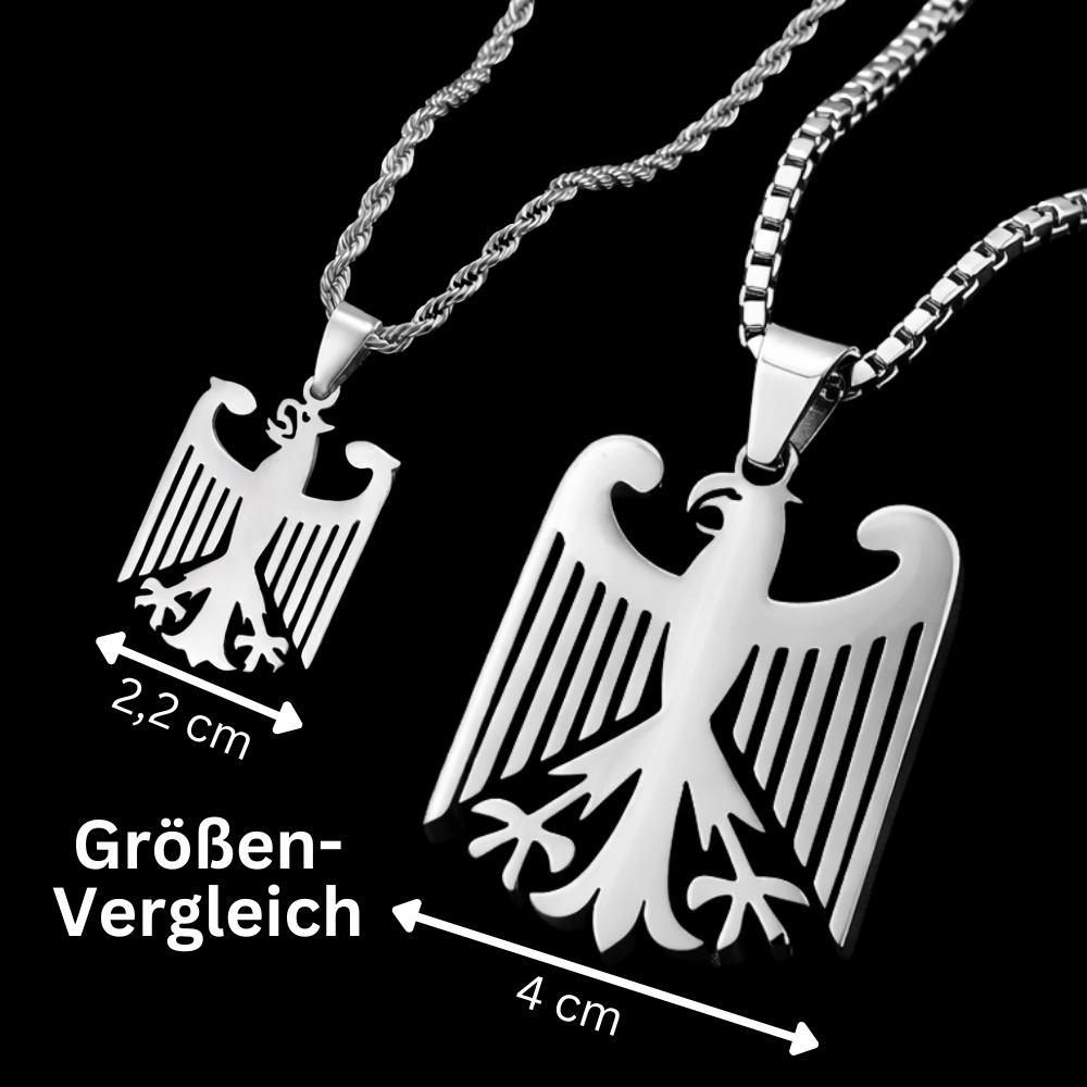 XXL STOLZ-Kette nur Deutschland-Adler (5cm Anhänger) | 🐣 Oster-Aktion