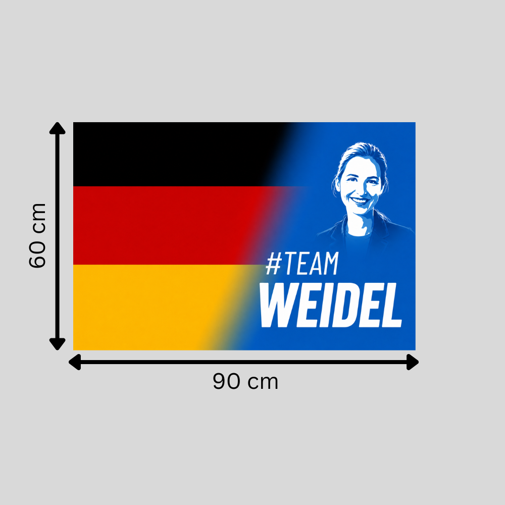 #TeamWeidel Flagge | 90x60cm oder 150x90cm