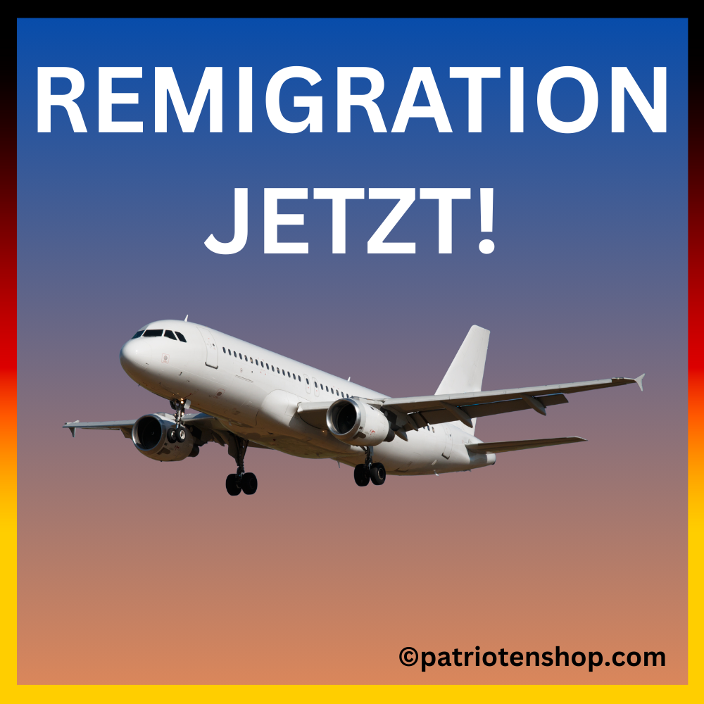 "Remigration Jetzt!": 10 - 300 Sticker (Premium-Qualität)