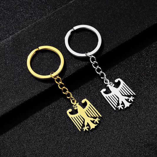 Deutschland-Adler Schlüsselanhänger silber/gold