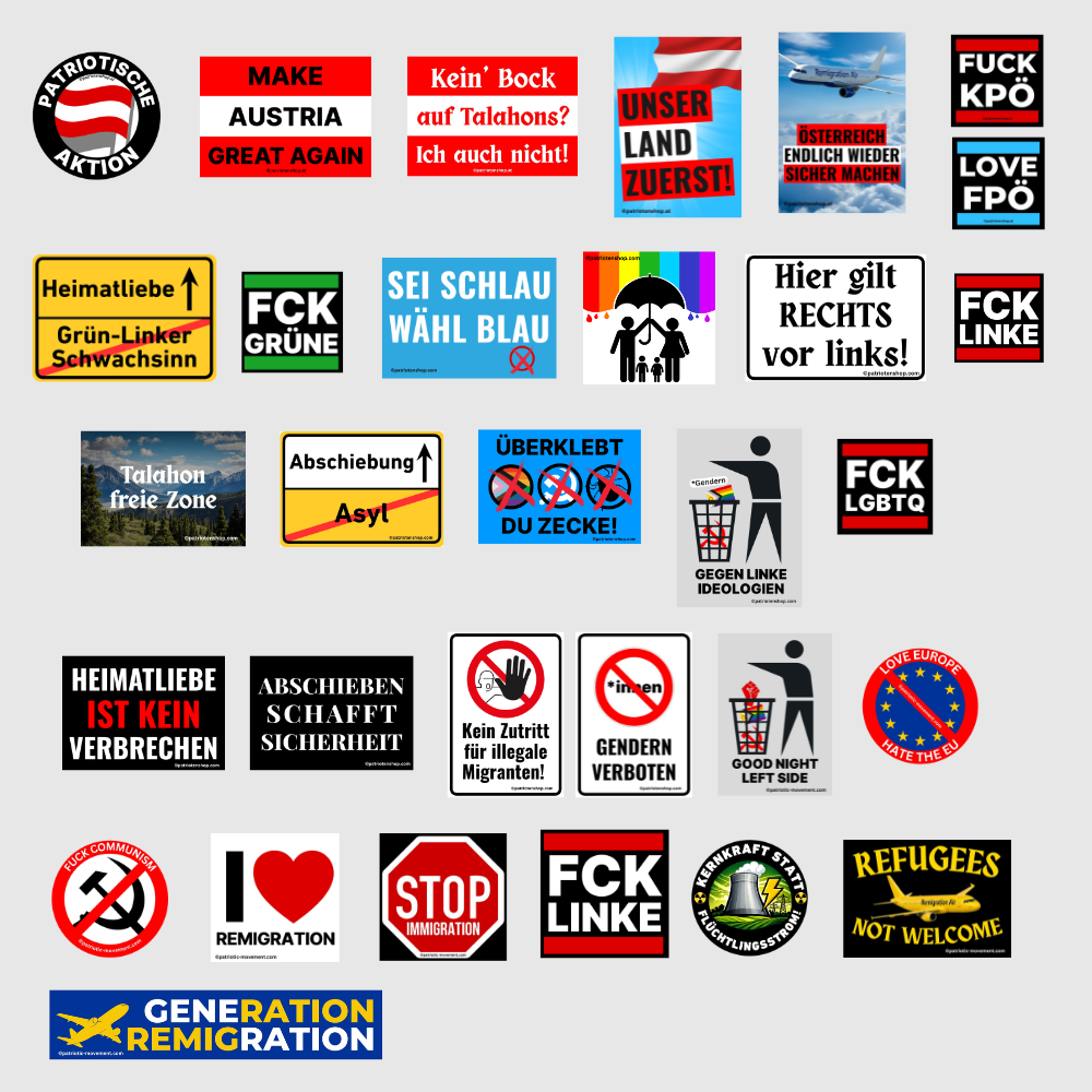 Sticker-Paket Individuell konfigurierbar Österreich (Bitte auswählen)