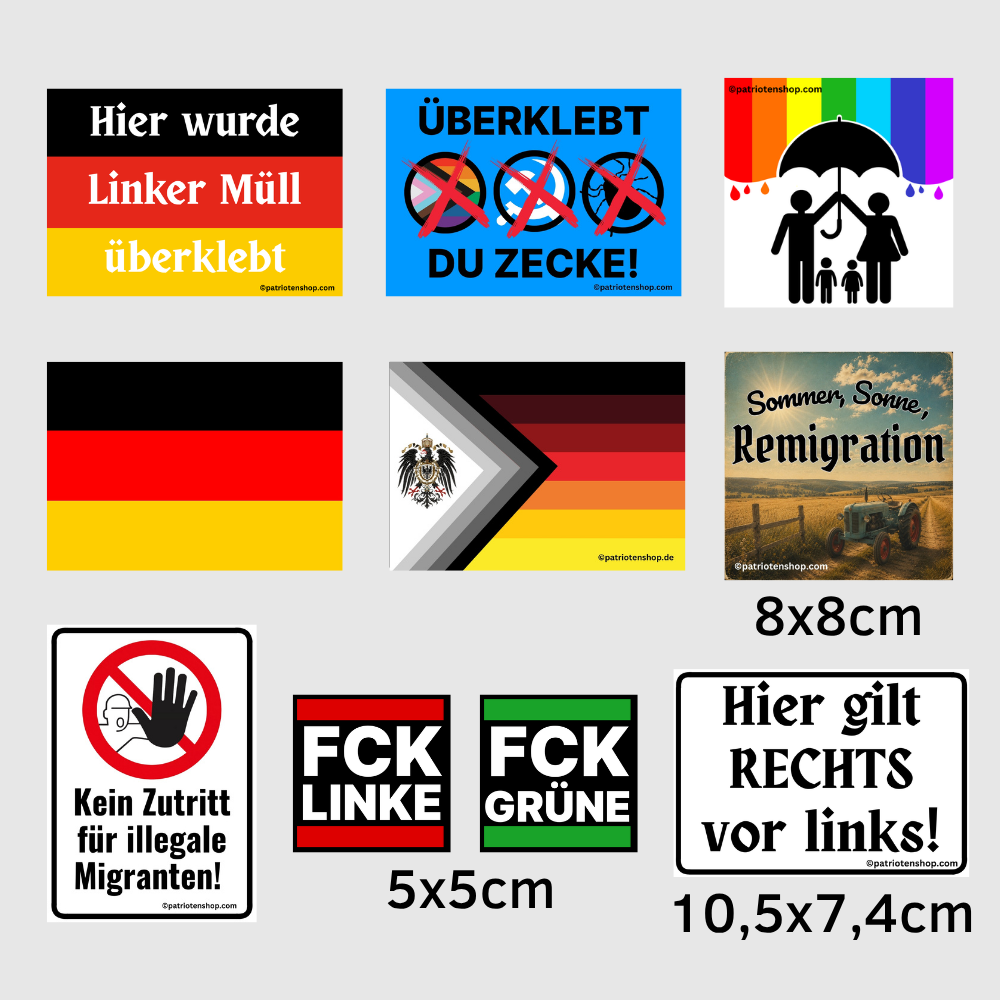 Sommer-Stolz-Paket (10 verschiedene Sticker, 100 - 2.000 Stück)