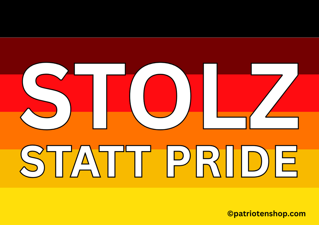 "STOLZ statt Pride": 10 - 300 Sticker (Premium-Qualität)