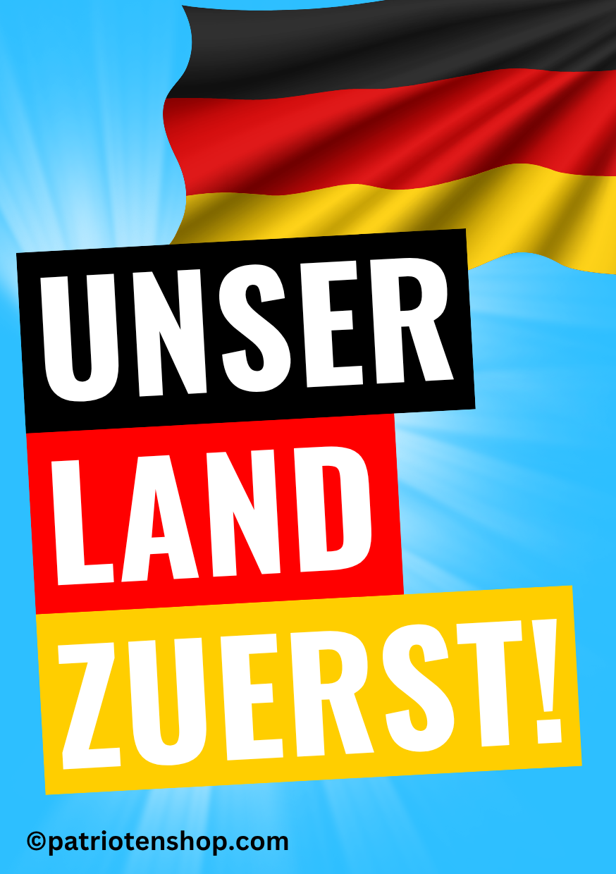 "Unser Land zuerst!": 10 - 300 Sticker (Premium-Qualität)