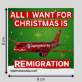 "All I want for Christmas is Remigration": 10 - 300 Sticker (Premium-Qualität)