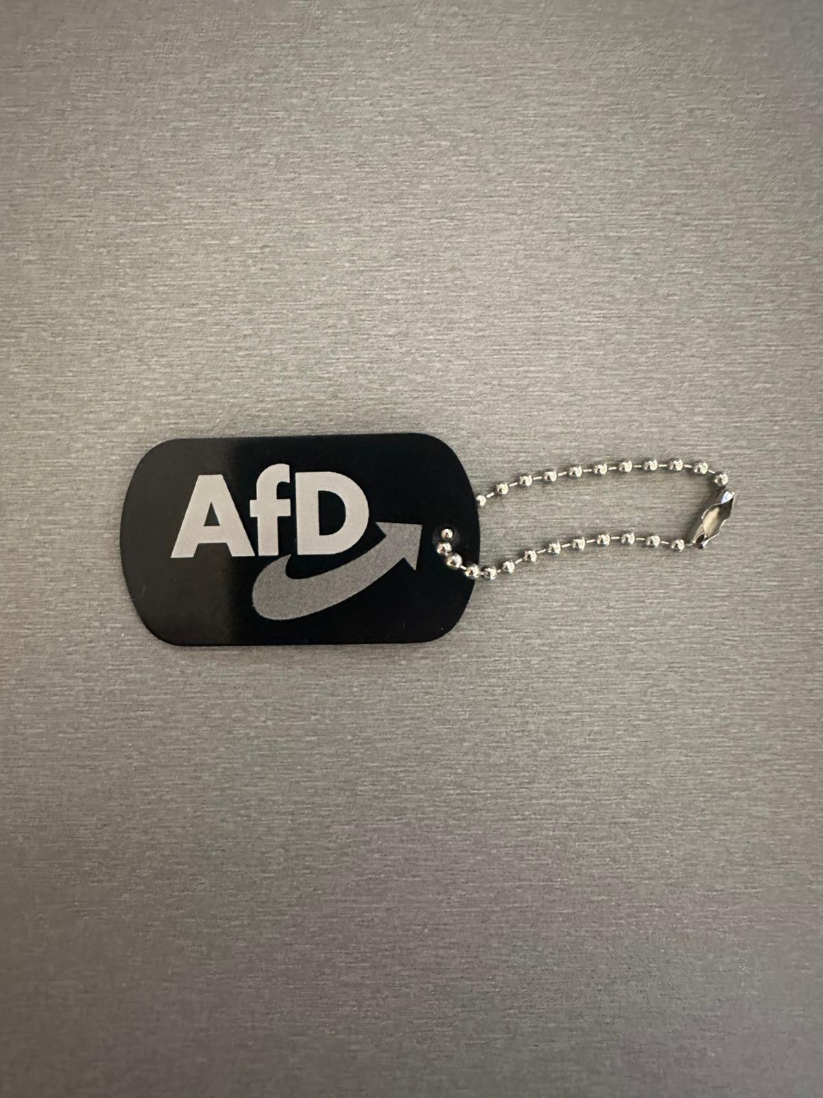 Dogtag Schlüsselanhänger "AfD" Schwarz