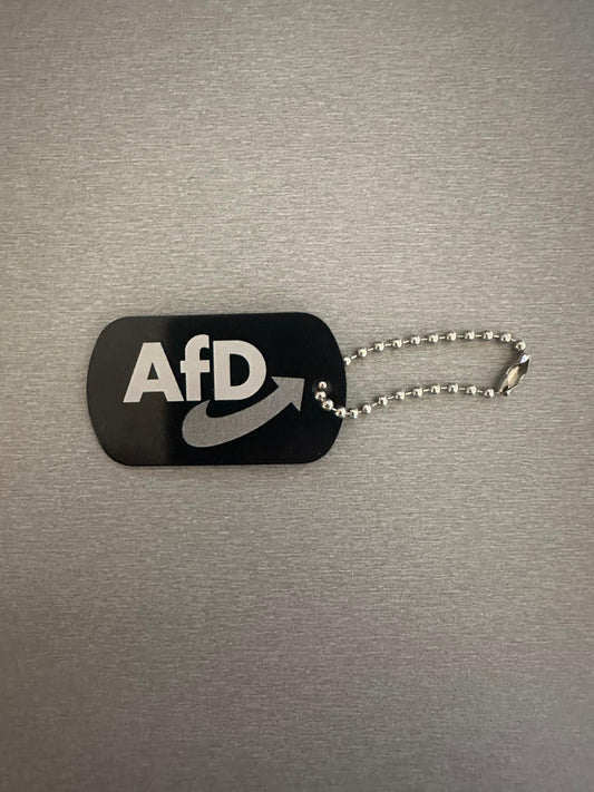 Dogtag Schlüsselanhänger "AfD" Schwarz
