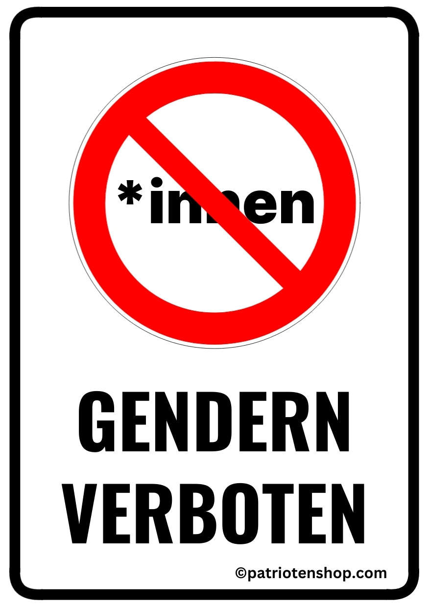 "Gendern verboten": 10 - 300 Sticker (Premium-Qualität)