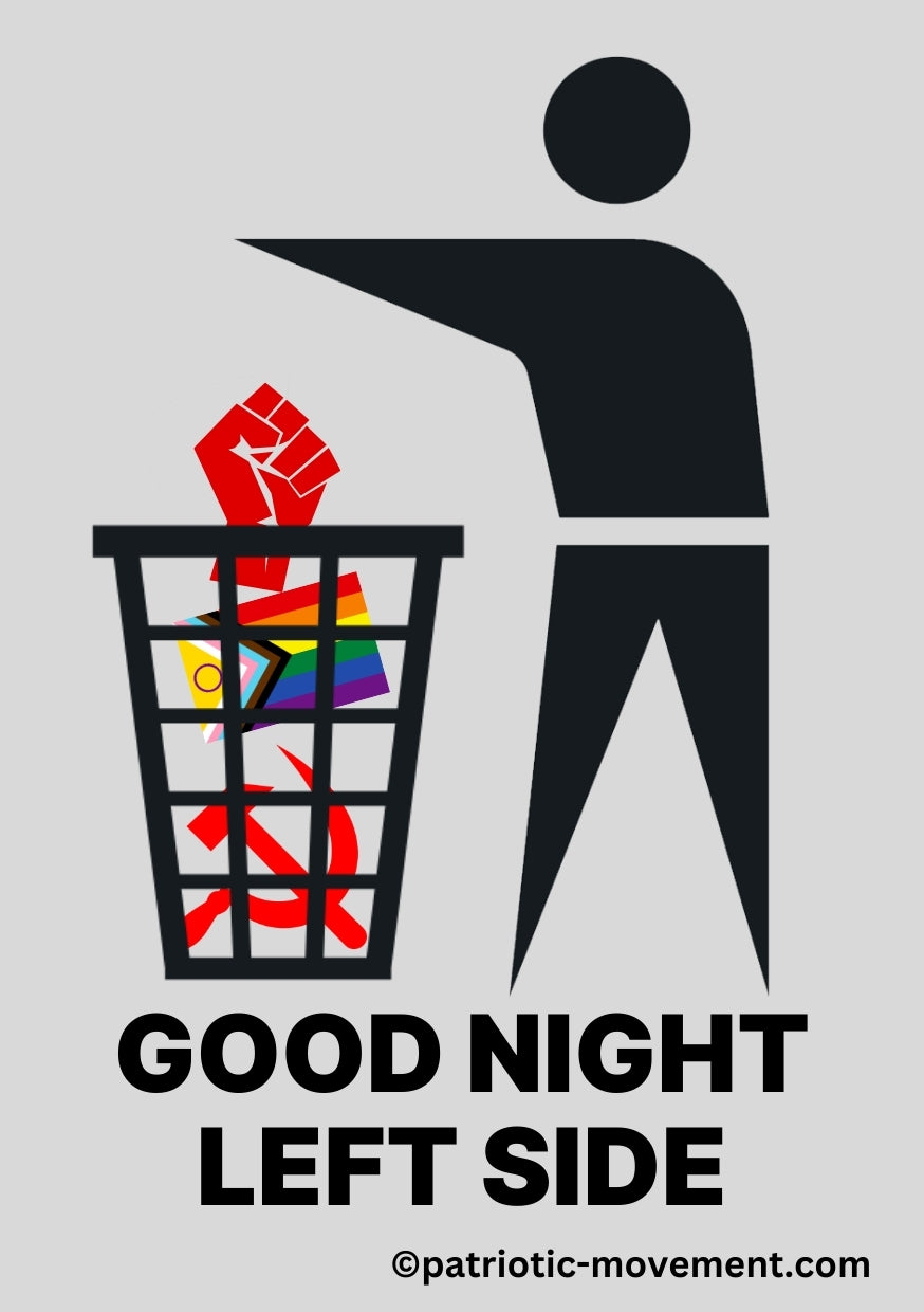 "GOOD NIGHT LEFT SIDE": 10 - 300 stickers (Premium Qualität)